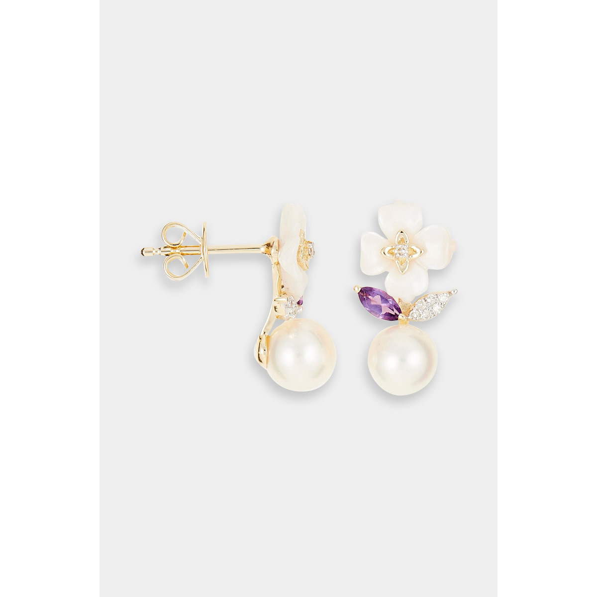 Boucles d'oreilles "Irrépressible" Or jaune et Multipierres Boucles d'oreilles "Irrépressible" Or jaune et Multipierres