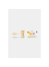 Boucles d'oreilles "Jubilatoire" Or jaune et Multipierres