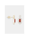 Boucles d'oreilles "La Bienveillante" Or jaune et GRENAT