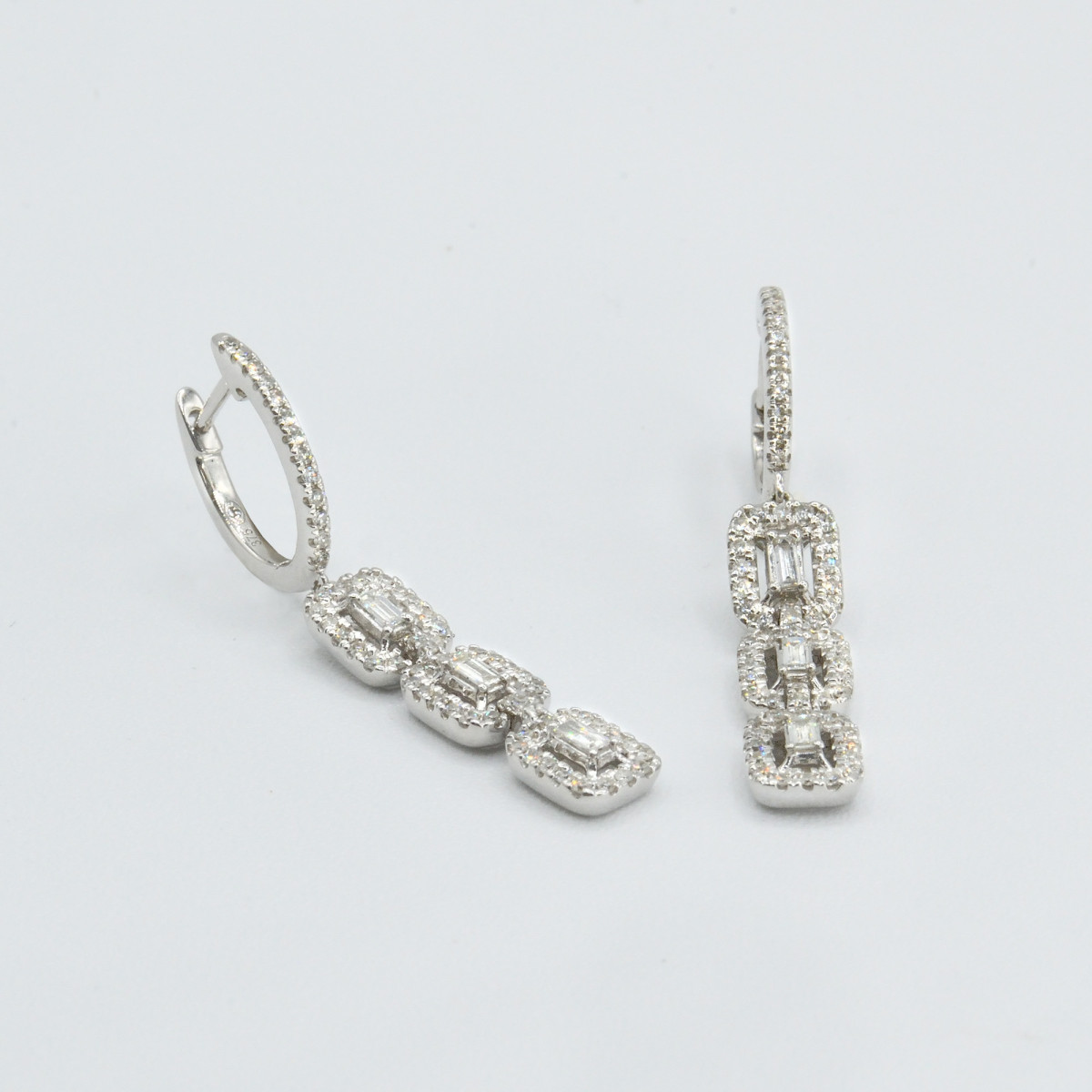 Boucles d'oreilles "la Bucolique" Or blanc et Diamant Boucles d'oreilles "la Bucolique" Or blanc et Diamant