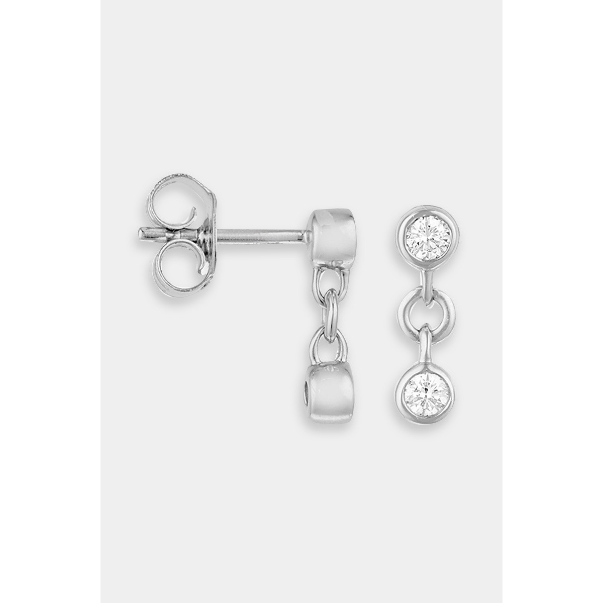 Boucles d'oreilles "La Versatile" Or blanc et Diamant Boucles d'oreilles "La Versatile" Or blanc et Diamant