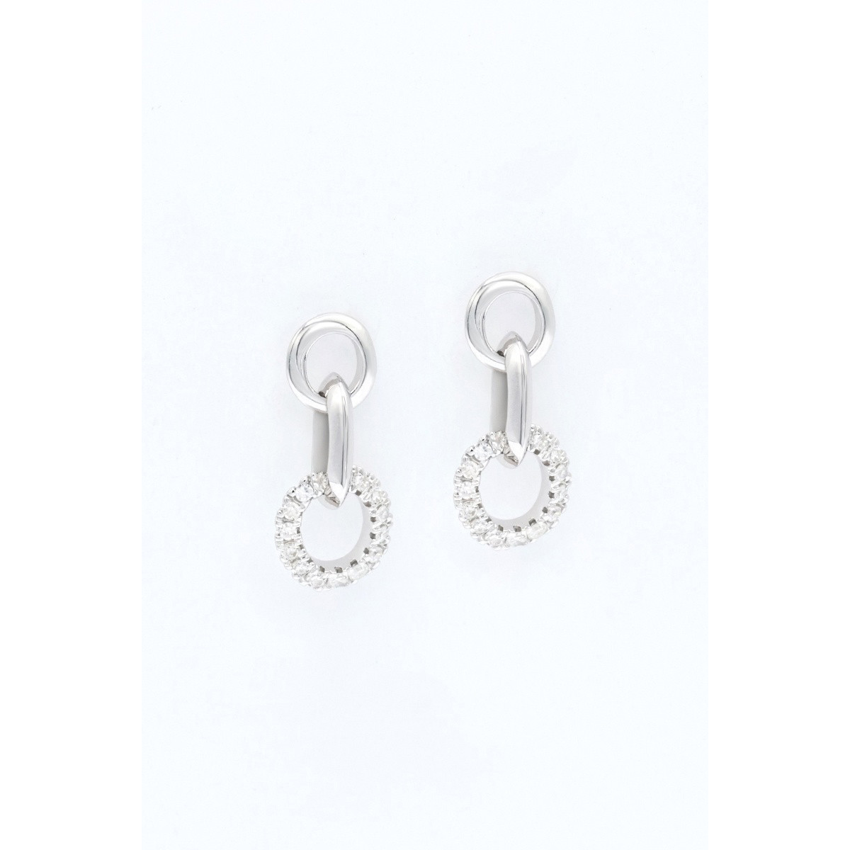 Boucles d'oreilles "La Vibrante" Or blanc et Diamant Boucles d'oreilles "La Vibrante" Or blanc et Diamant