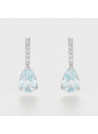 Boucles d'oreilles "L'Adorée" Or blanc et Topaze