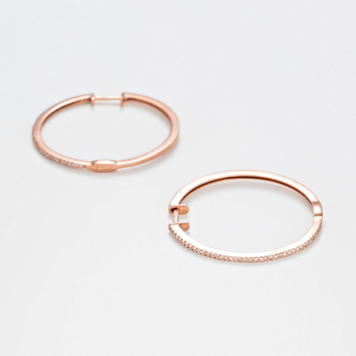 Boucles d'oreilles "Lumineuse" Or rose et Diamant