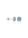 Boucles d'oreilles "Libérée" Or blanc et Topaze