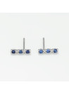 Boucles d'oreilles "Lune Sublime" Or blanc et Saphir