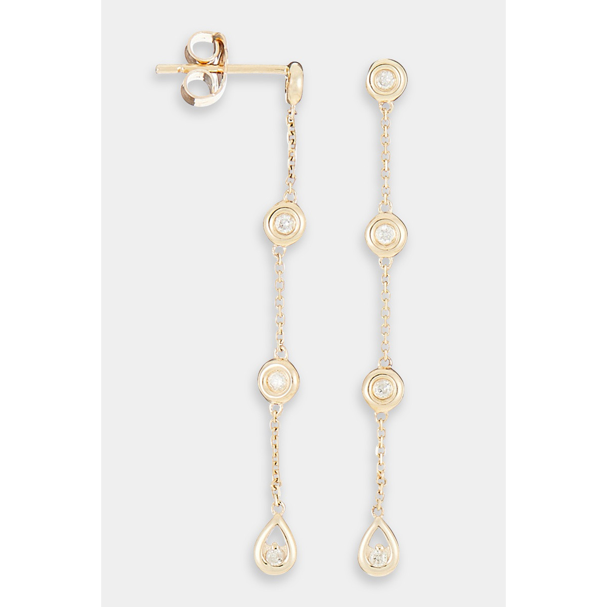 Boucles d'oreilles "Majestueuse" Or jaune et Diamant Boucles d'oreilles "Spontanée" Or jaune et Diamant