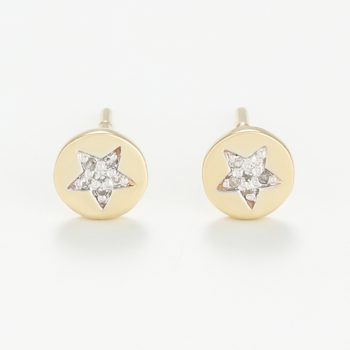 Boucles d'oreilles "Mélancolique" Or jaune et Diamant Boucles d'oreilles "Mélancolique" Or jaune et Diamant