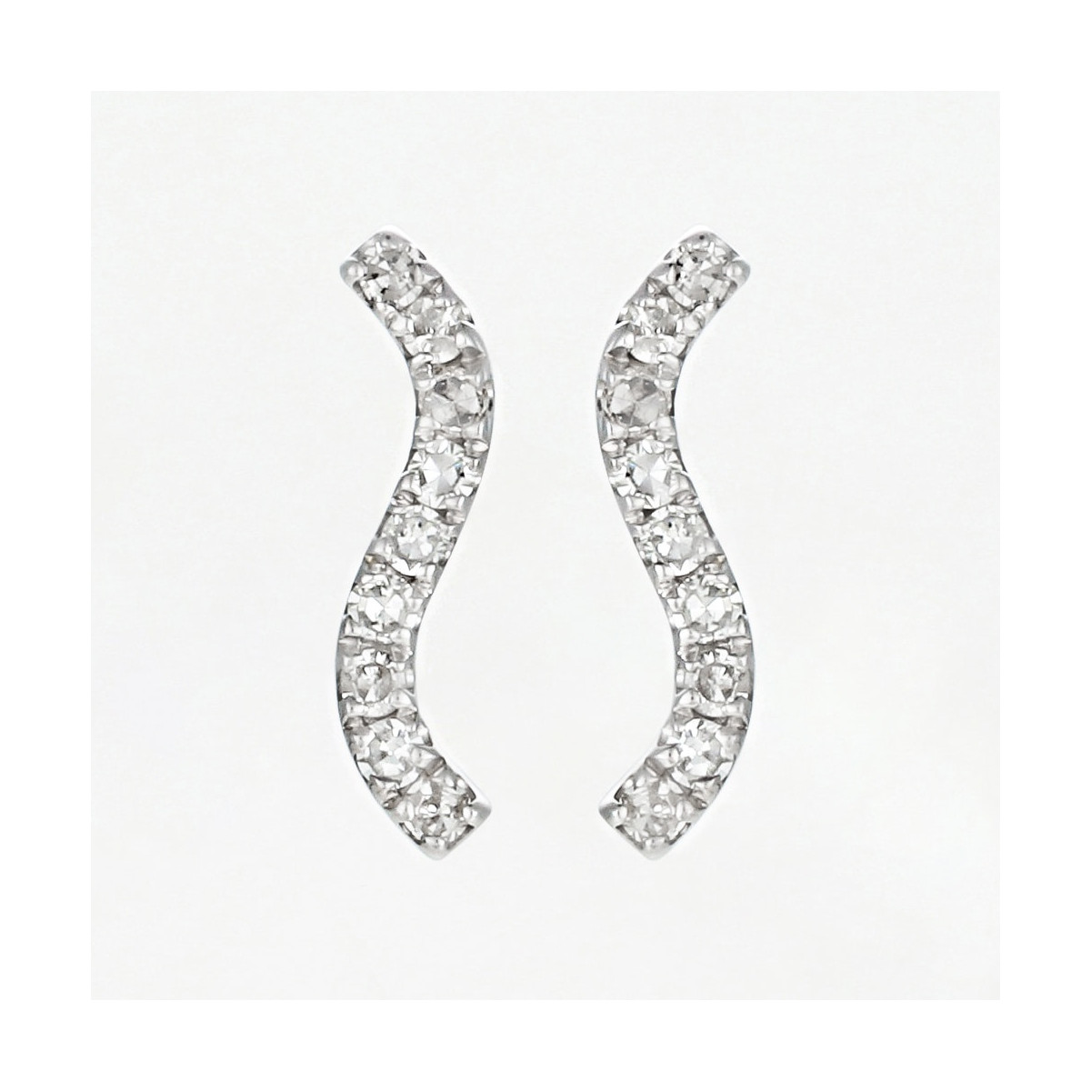 Boucles d'oreilles "Méritée" Or blanc et Diamant Boucles d'oreilles "Méritée" Or blanc et Diamant