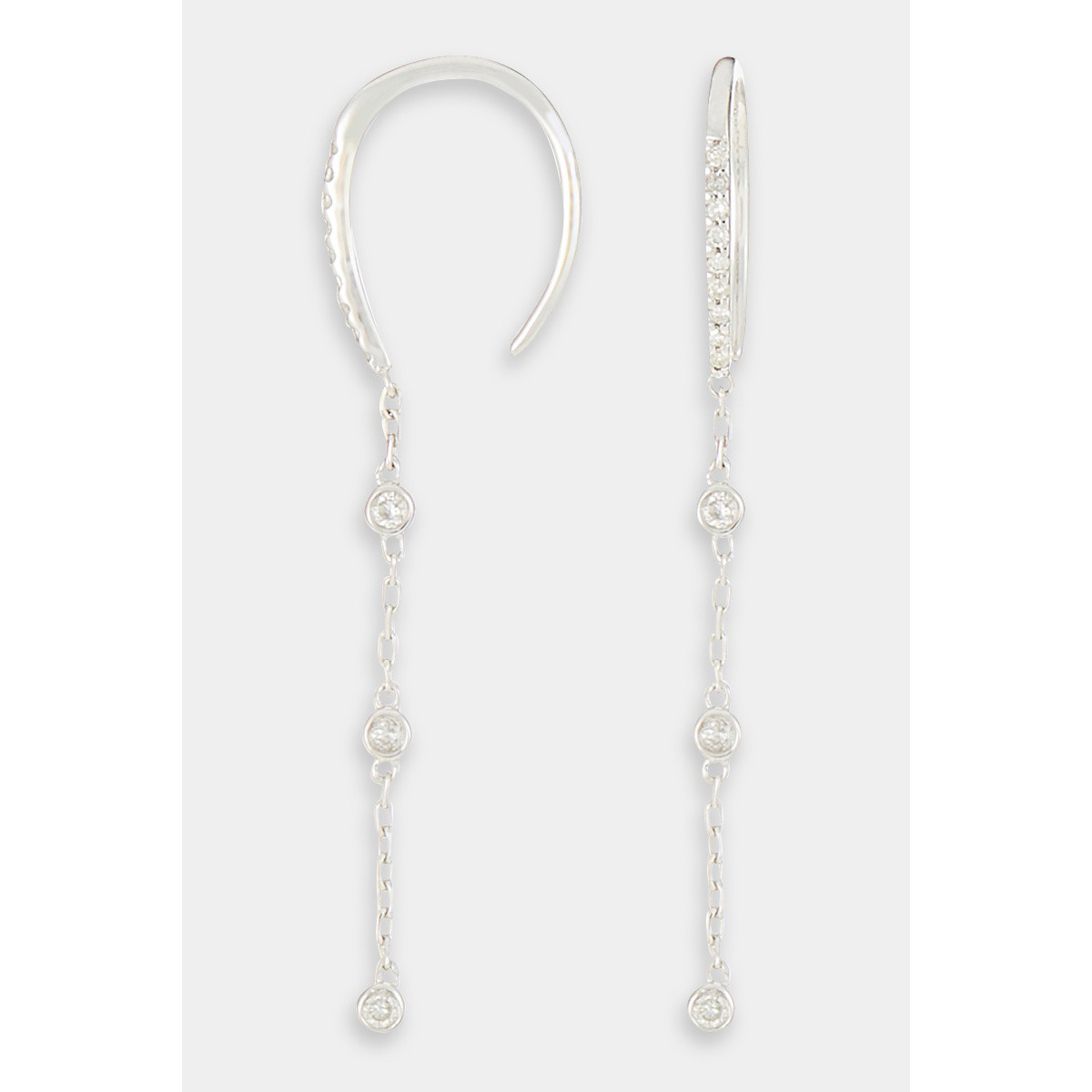 Boucles d'oreilles "Mon Aimable" Or blanc et Diamant Boucles d'oreilles "Mon Aimable" Or blanc et Diamant