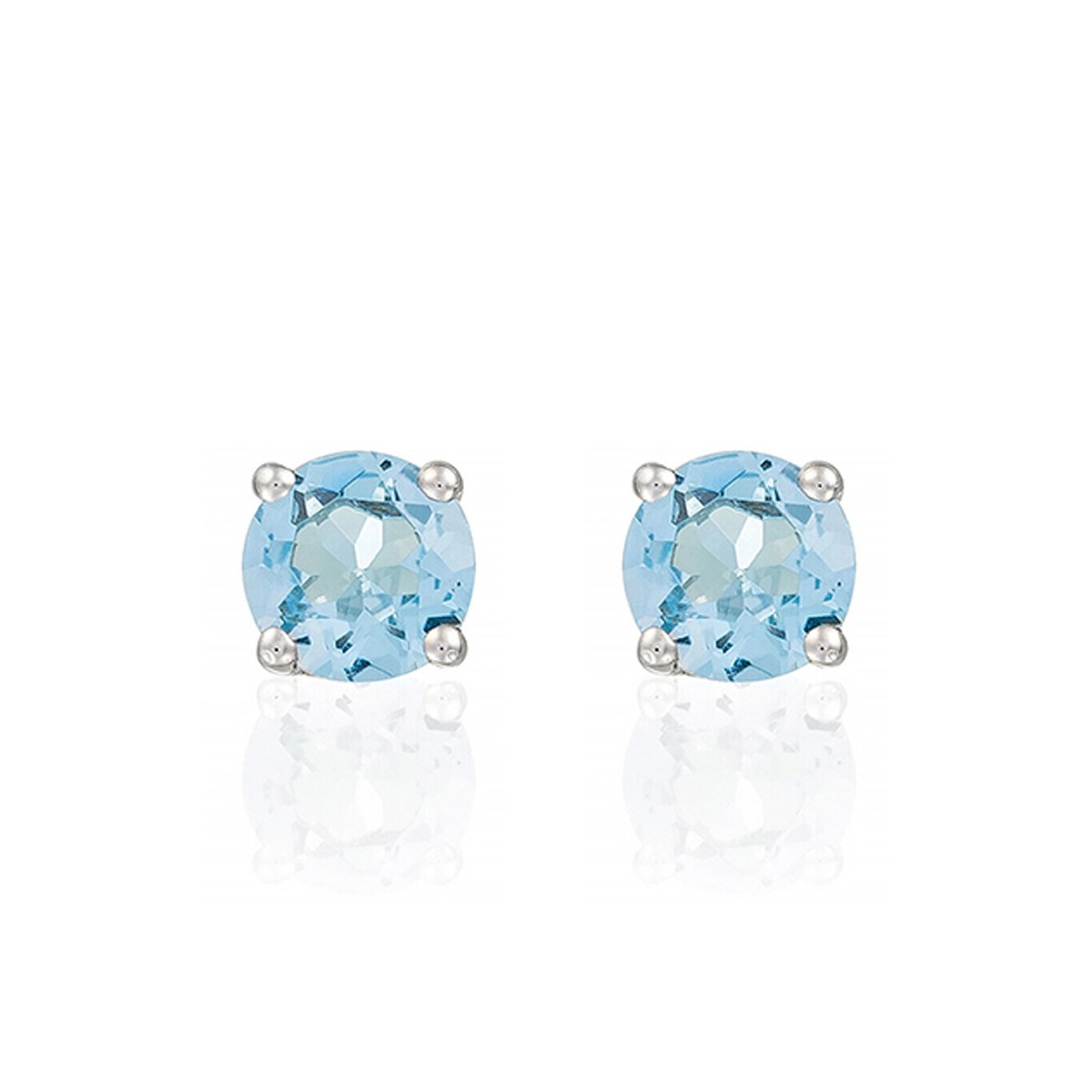 Boucles d'oreilles "Mon Amoureuse" Or blanc et Topaze Boucles d'oreilles "Mon Amoureuse" Or blanc et Topaze