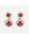Boucles d'oreilles "Mon Brillant" Or jaune et Rubis