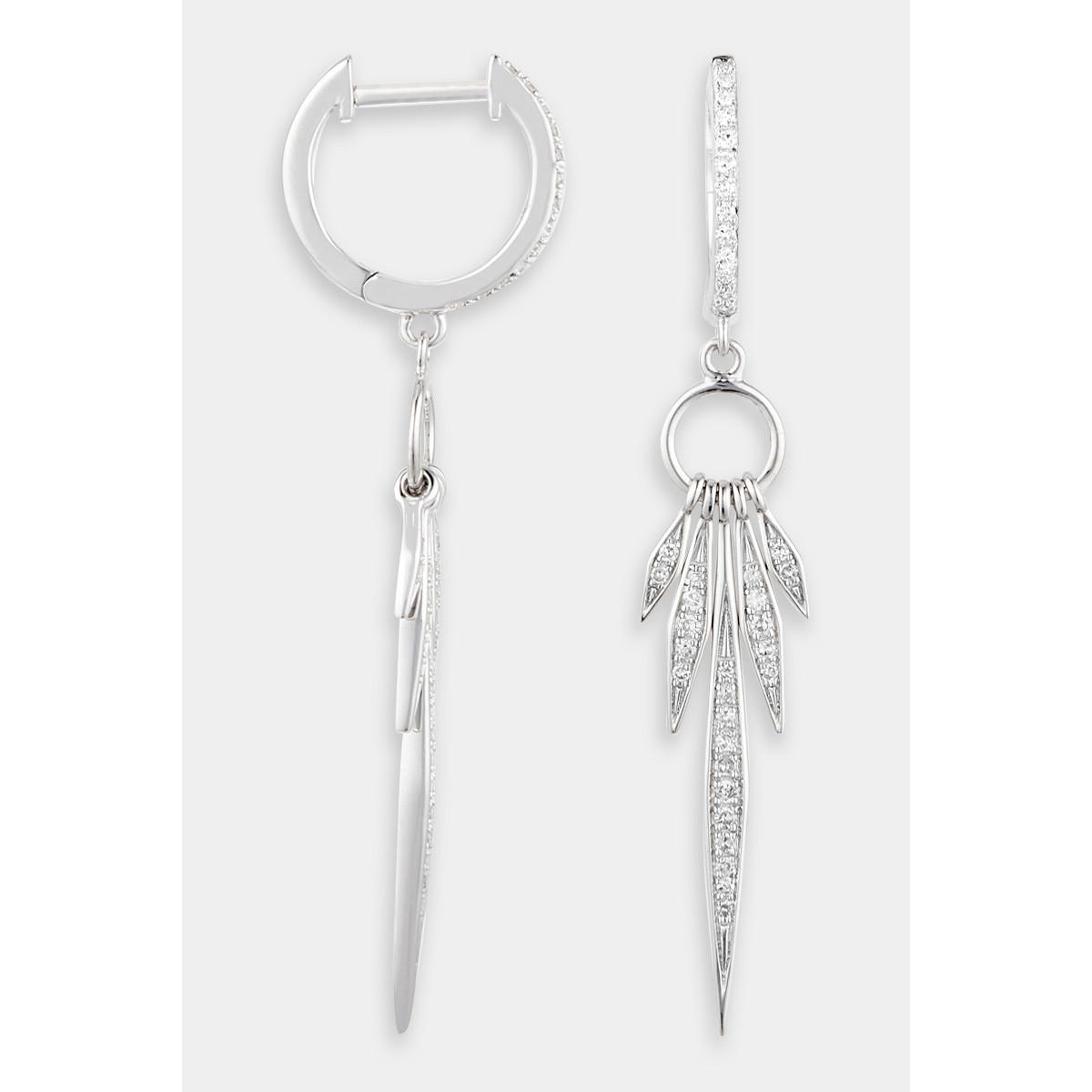Boucles d'oreilles "Naïade Douce" Or blanc et Diamant Boucles d'oreilles "Naïade Douce" Or blanc et Diamant