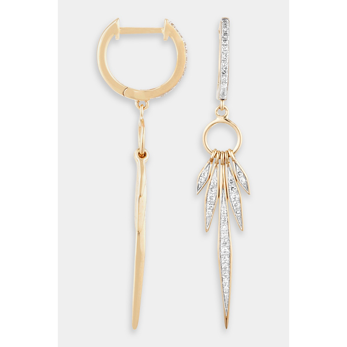 Boucles d'oreilles "Naïade Douce" Or jaune et Diamant Boucles d'oreilles "Naïade Douce" Or jaune et Diamant