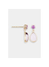 Boucles d'oreilles "Nébuleuse" Or jaune et Améthyste