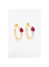 Boucles d'oreilles "Obsédante" Or jaune et Rubis