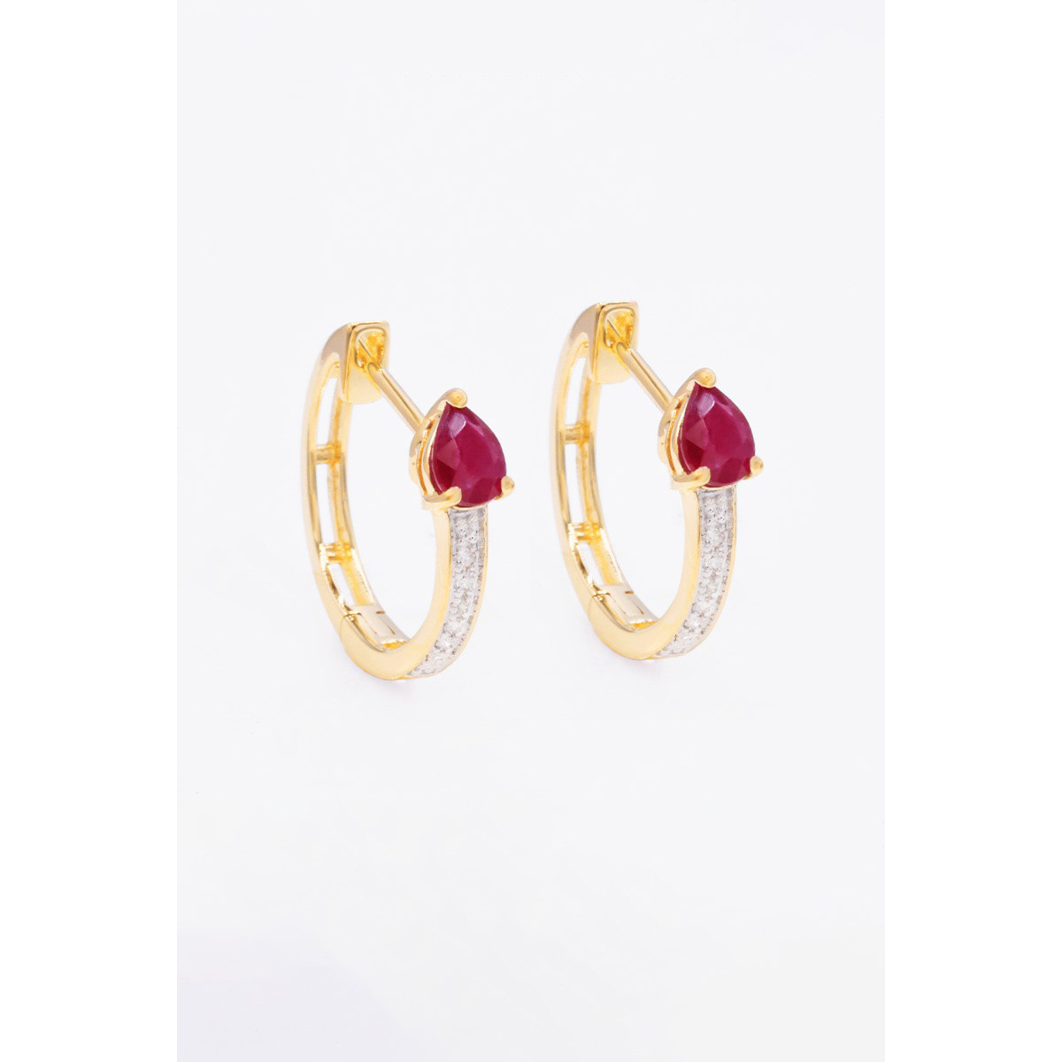Boucles d'oreilles "Obsédante" Or jaune et Rubis Boucles d'oreilles "Obsédante" Or jaune et Rubis