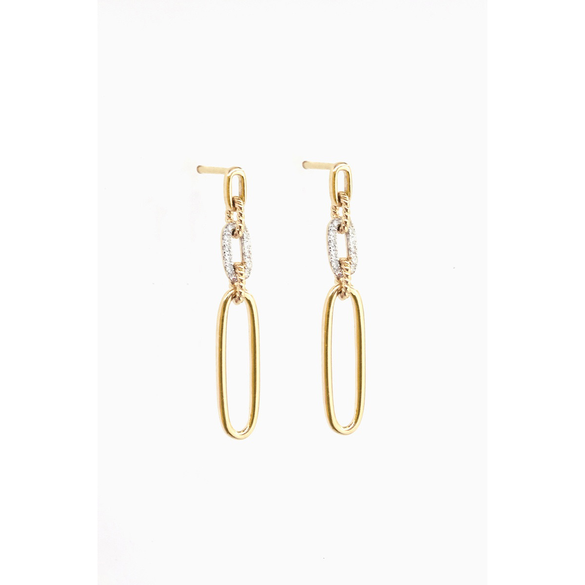 Boucles d'oreilles "Ondoyante" Or jaune et Diamant Boucles d'oreilles "Ondoyante" Or jaune et Diamant
