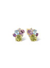 Boucles d'oreilles "Optimiste" Or jaune et Multipierres
