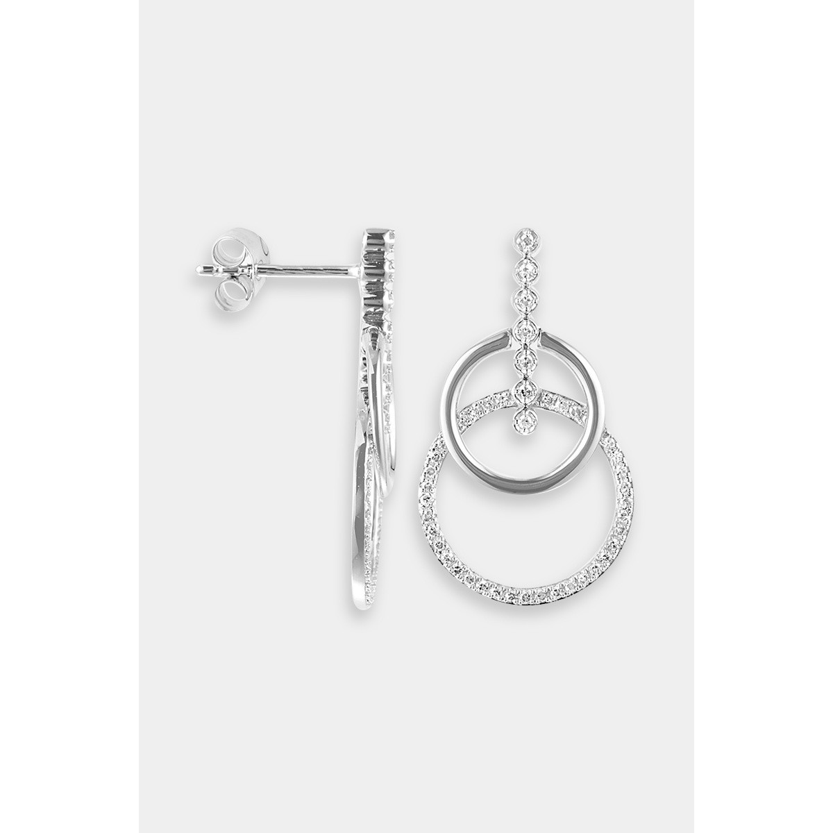 Boucles d'oreilles "Opulente" Or blanc et Diamant Boucles d'oreilles "Opulente" Or blanc et Diamant