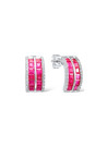 Boucles d'oreilles "Passionnelle" Or blanc et Saphir