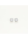 Boucles d'oreilles "Pensive" Or blanc et Diamant