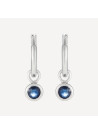 Boucles d'oreilles "Précieuse" Or blanc et Saphir