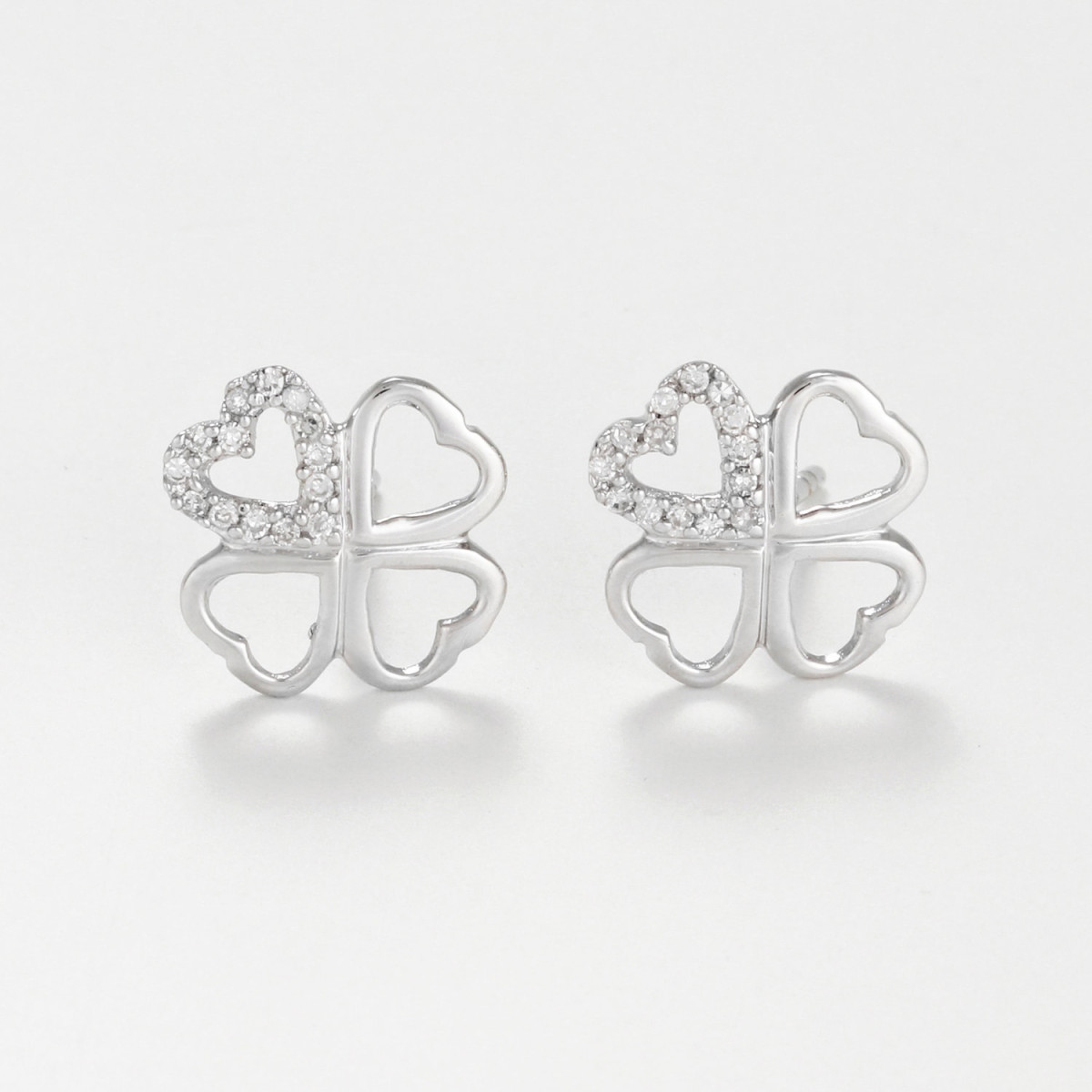 Boucles d'oreilles "Préférée" Or blanc et Diamant