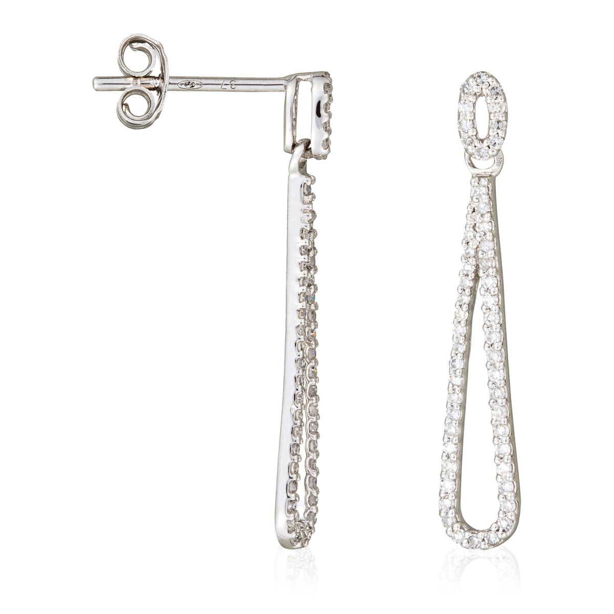 Boucles d'oreilles "Prévenante" Or blanc et Diamant Boucles d'oreilles "Prévenante" Or blanc et Diamant