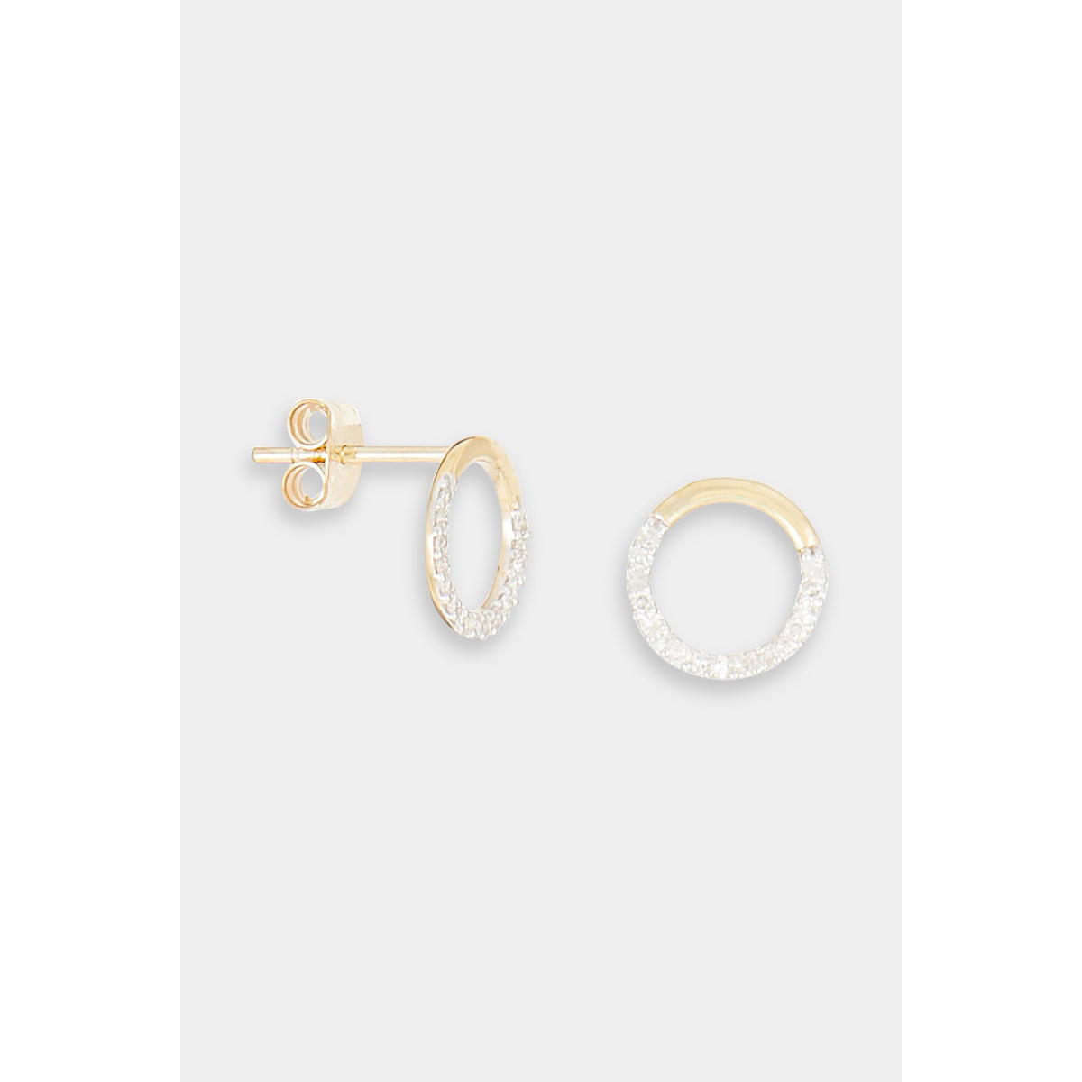 Boucles d'oreilles "Raffinée" Or jaune et Diamant