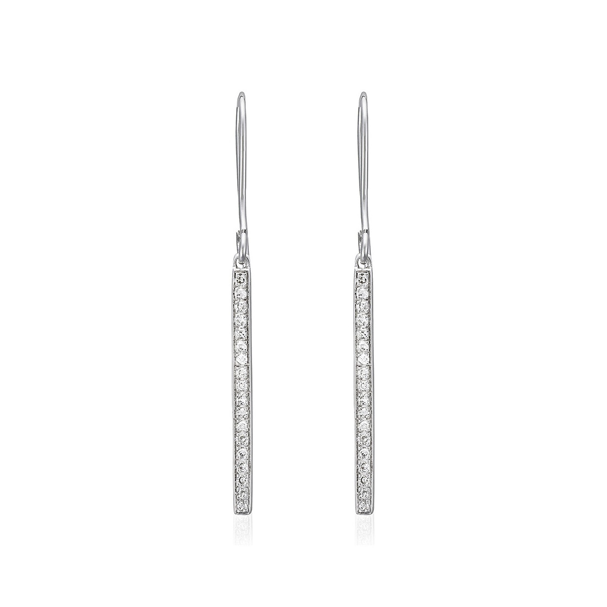 Boucles d'oreilles "Ravie" Or blanc et Diamant Boucles d'oreilles "Ravie" Or blanc et Diamant