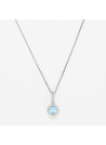 Pendentif "Pégase Enchanté" Or blanc et Topaze