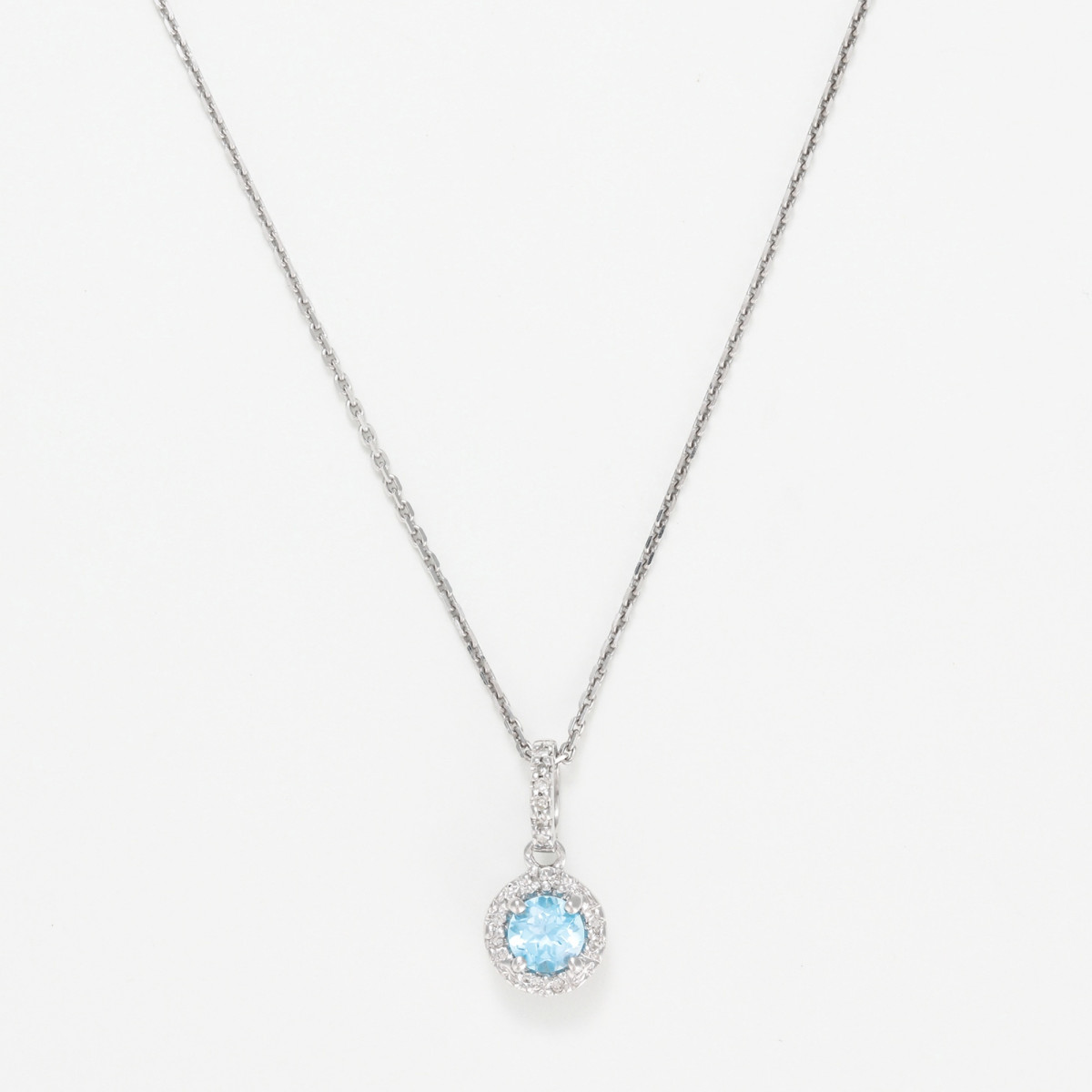 Pendentif "Pégase Enchanté" Or blanc et Topaze