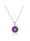 Pendentif "Pégase Sublime" Or blanc et Améthyste