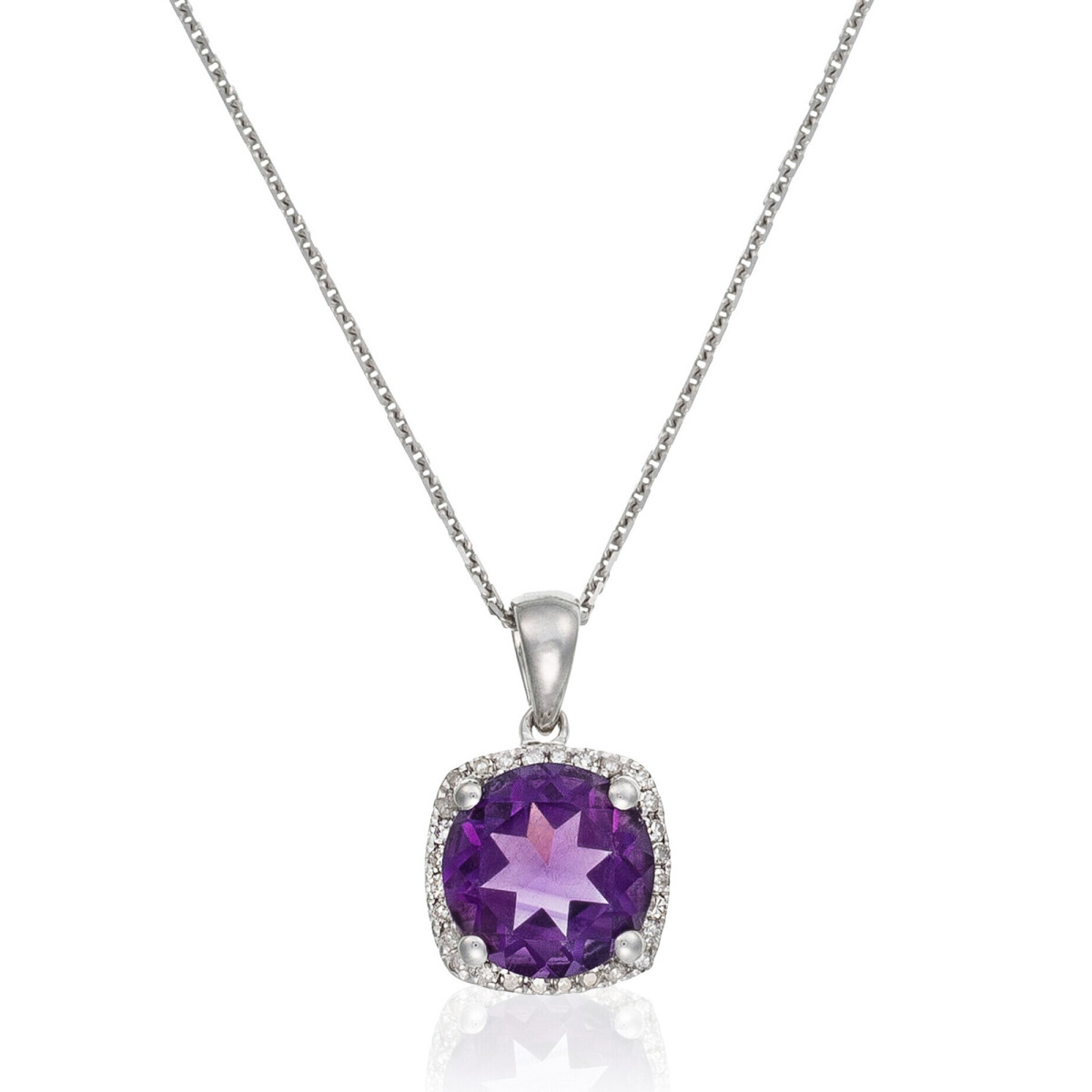 Pendentif "Pégase Sublime" Or blanc et Améthyste Pendentif "Pégase Sublime" Or blanc et Améthyste