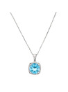 Pendentif "Pégase Sublime" Or blanc et Topaze