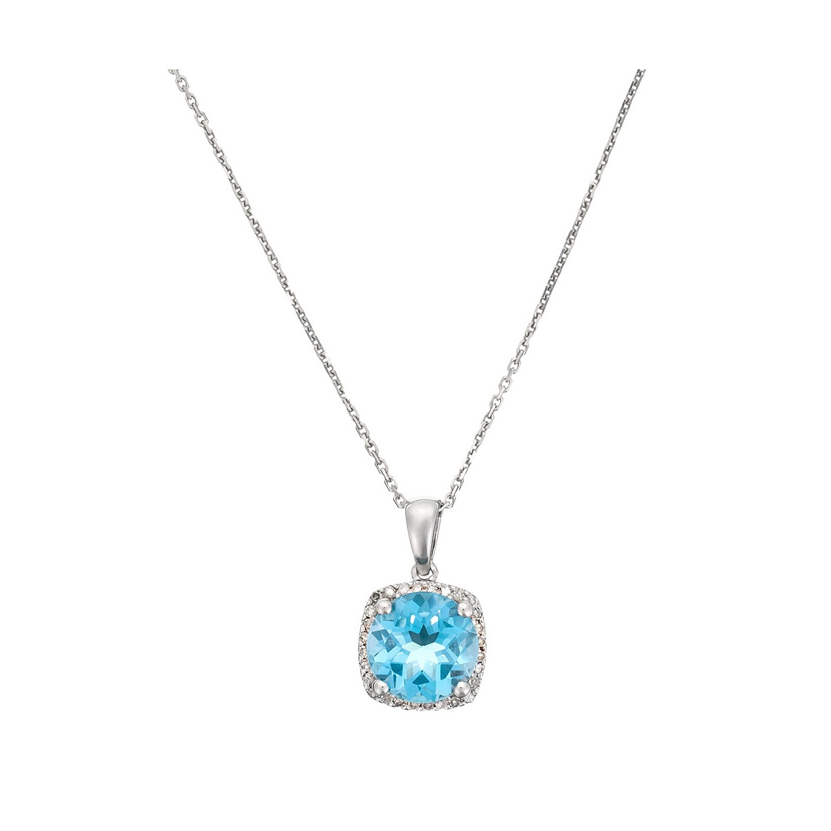 Pendentif "Pégase Sublime" Or blanc et Topaze Pendentif "Pégase Sublime" Or blanc et Topaze
