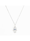Pendentif "Pégase Majestueux" Or blanc et Saphir