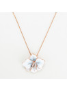 Pendentif "Luxuriant" Or rose et Email