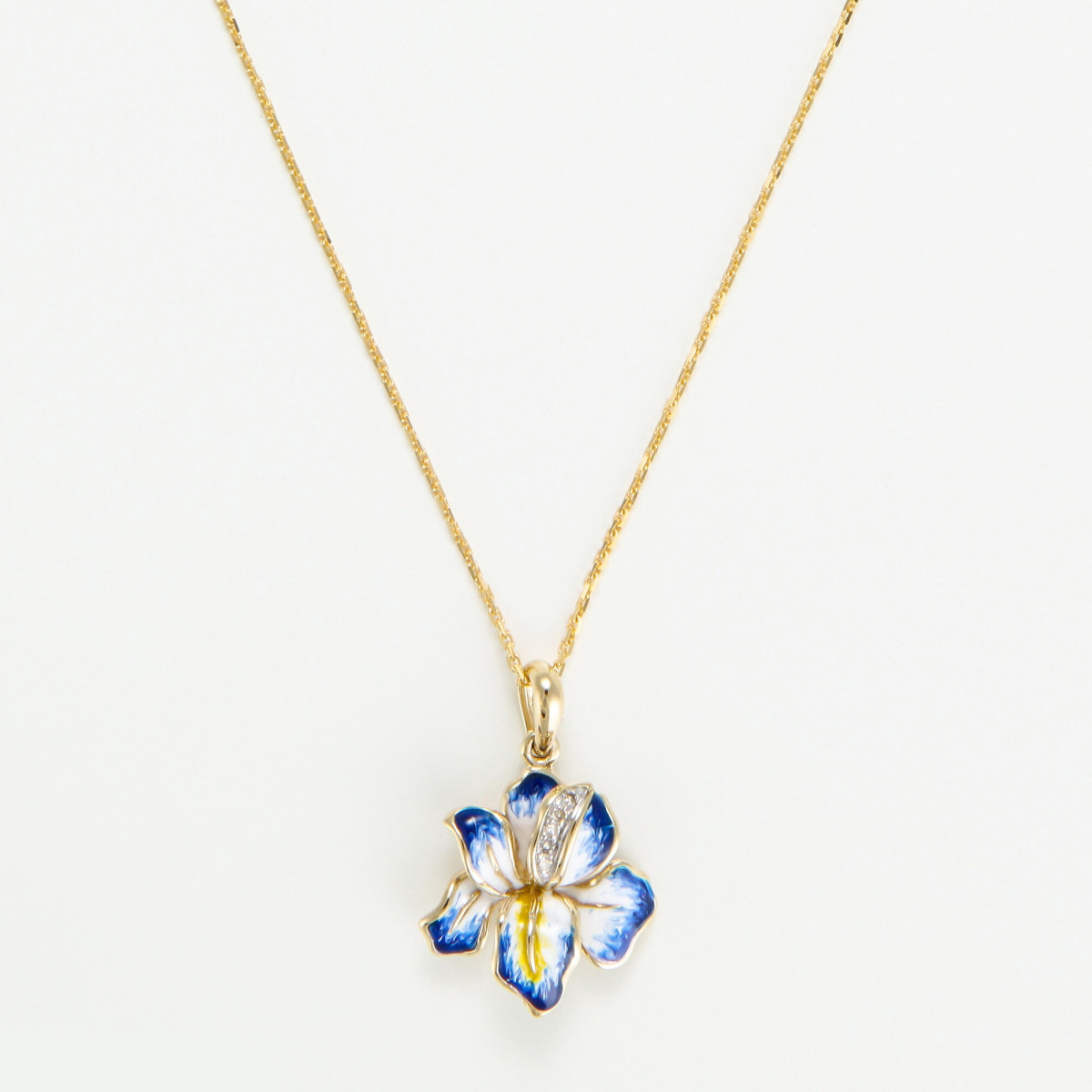Pendentif "Lumineux" Or jaune et Email Pendentif "Lumineux" Or jaune et Email