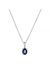 Pendentif "Icare Radieux" Or blanc et Saphir