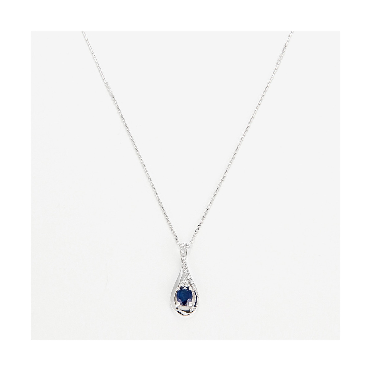 Pendentif "Icare Antique" Or blanc et Saphir