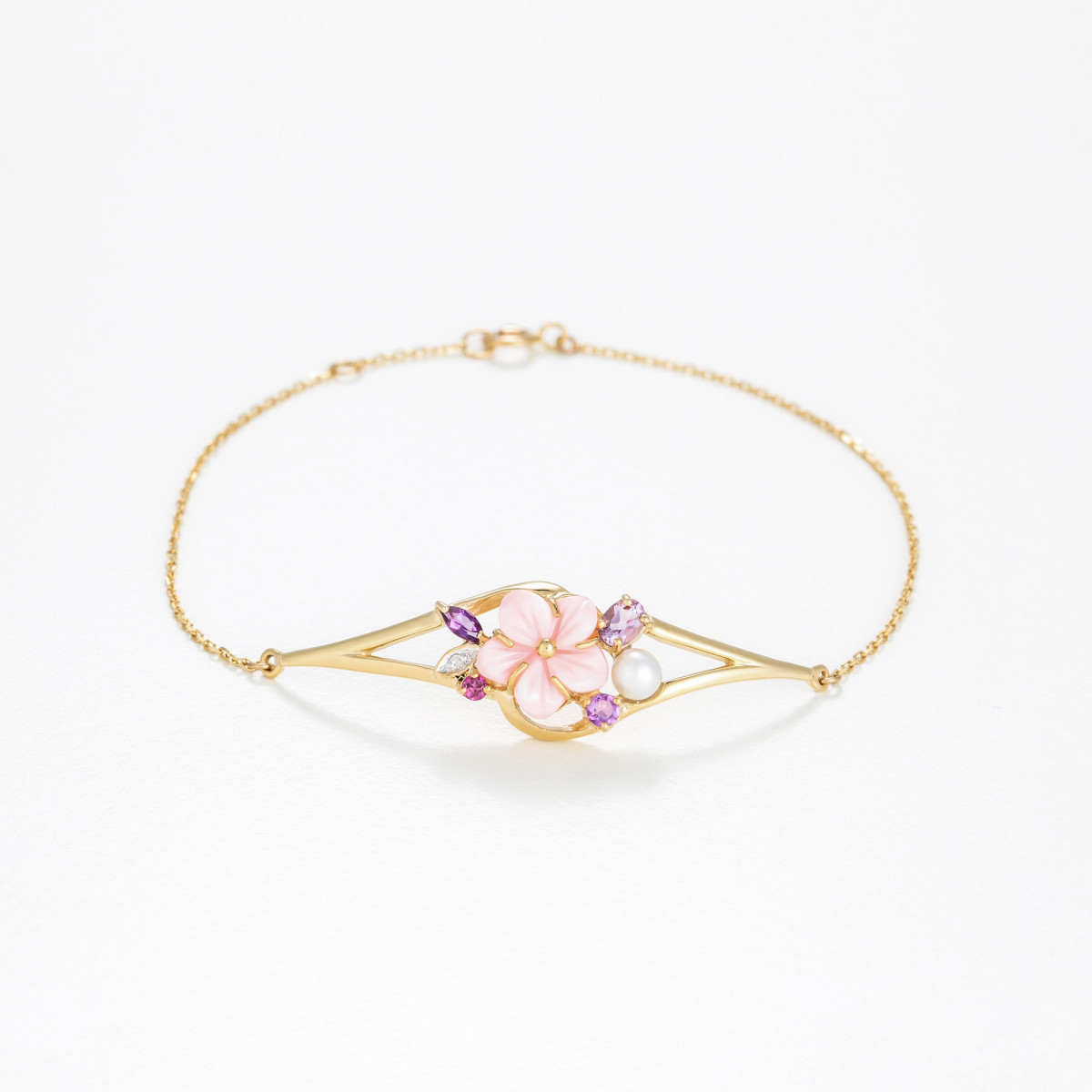 Bracelet "Renversante" Or jaune et Multipierres Bracelet "Renversante" Or jaune et Multipierres