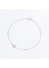 Bracelet "Respectueuse" Or blanc et Diamant