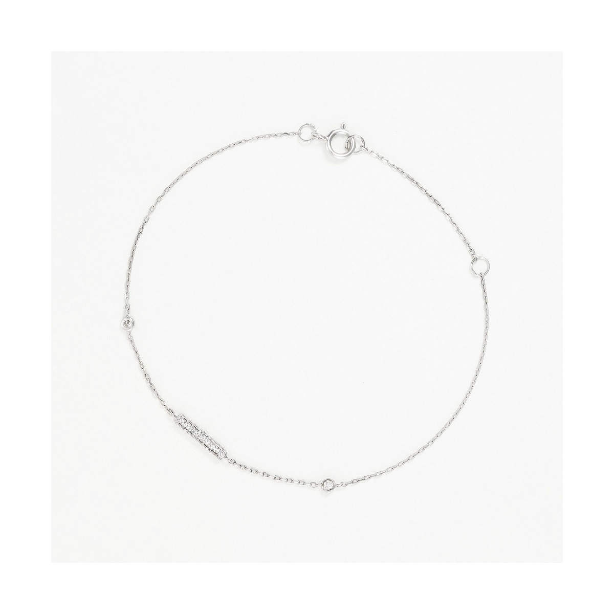 Bracelet "Riante" Or blanc et Diamant Bracelet "Riante" Or blanc et Diamant