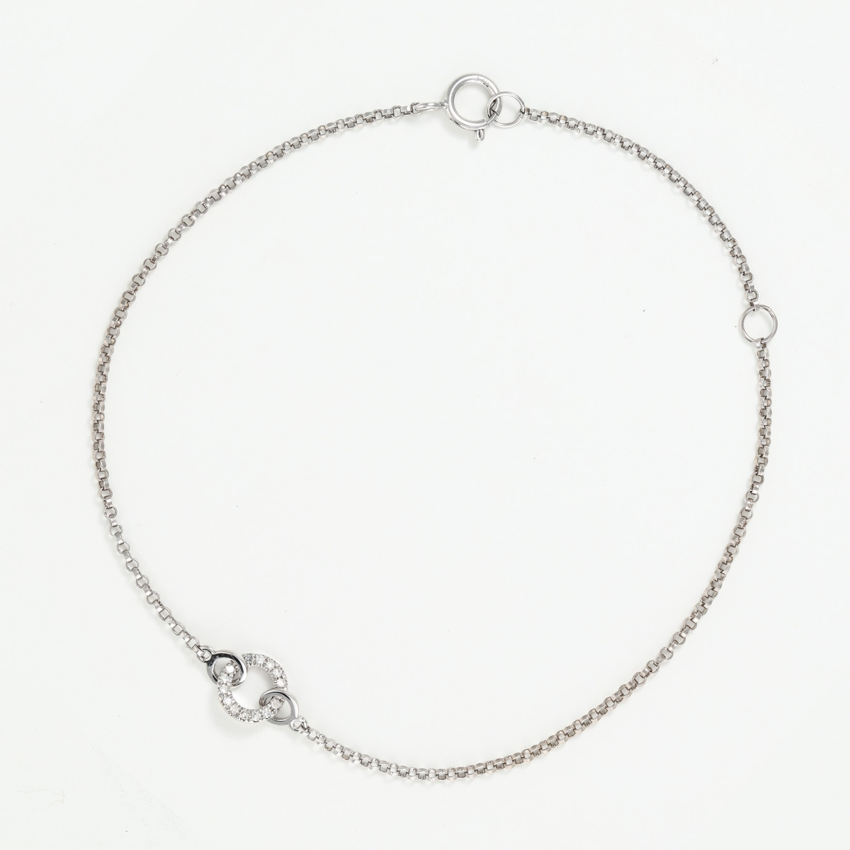 Bracelet "Retenue" Or blanc et Diamant Bracelet "Aimée" Or blanc et Diamant