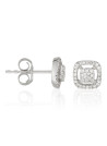 Boucles d'oreilles "Aéla" Or blanc et Diamant