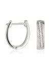Boucles d'oreilles "Mahé" Or blanc et Diamant