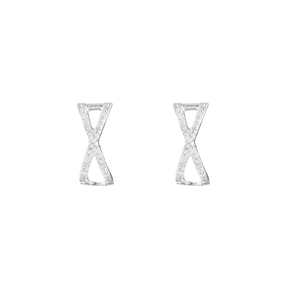 Boucles d'oreilles "Ophélina" Or blanc et Diamant Boucles d'oreilles "Ophélina" Or blanc et Diamant