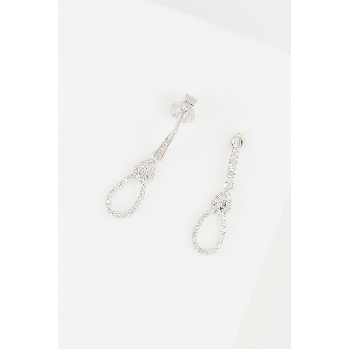 Boucles d'oreilles "Sienna" Or blanc et Diamant Boucles d'oreilles "Sienna" Or blanc et Diamant